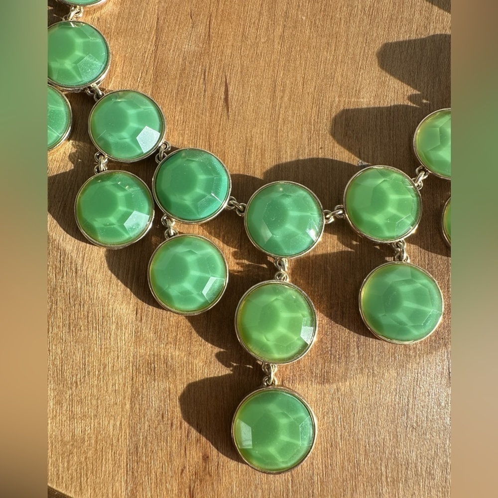 Banana Republic Gold and Green Necklace - Picture 2 of 4